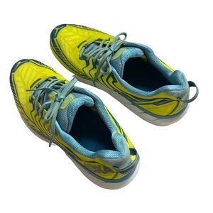 Hoka One One Mens Clifton 4 1016723 SSMD Yellow Running Shoes size 11.5